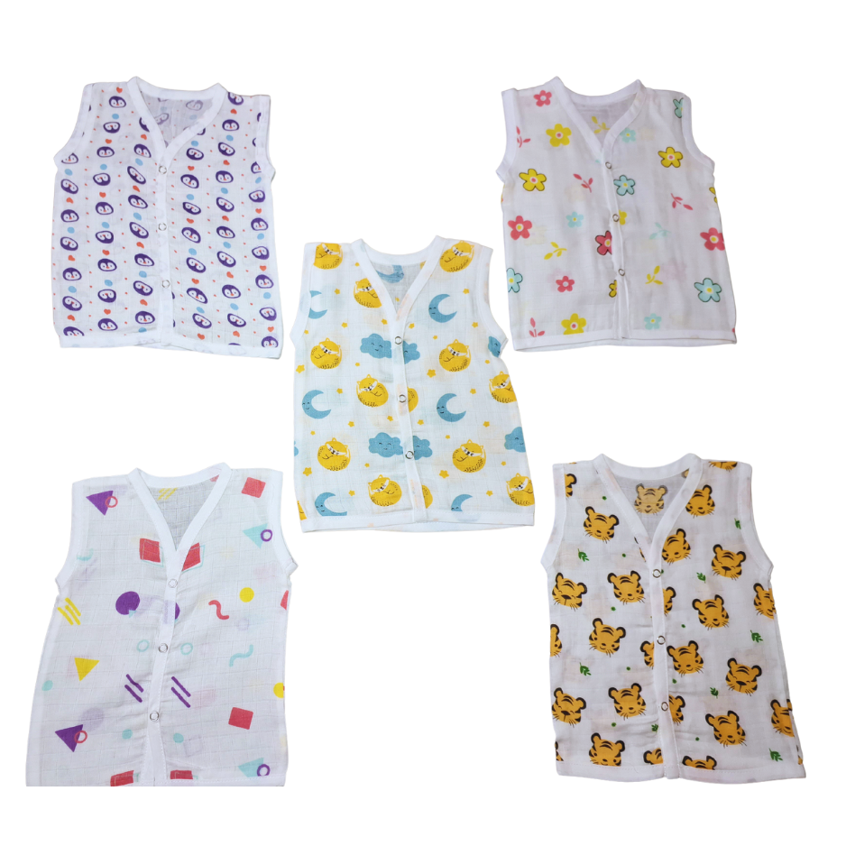 Organic Cotton Muslin Jabla Button | For Boys & Girls | Combo Pack of 5