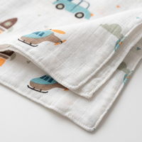 100% Muslin Baby Wipe Clothes - Pack of 4 - Assorted