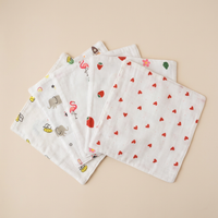 100% Muslin Baby Wipe Clothes - Pack of 5 - Assorted