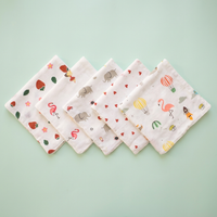 100% Muslin Baby Wipe Clothes - Pack of 6 - Assorted