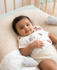 100% Organic Muslin Baby Bib - Baby Penguin