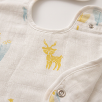 100% Organic Muslin Baby Bib - Deer