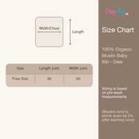 100% Organic Muslin Baby Bib - Deer