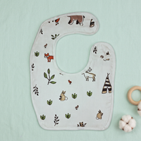 100% Organic Muslin Baby Bib - Rabbit