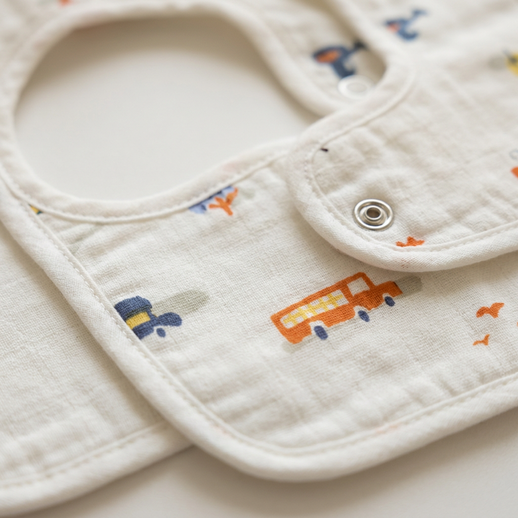 100% Organic Muslin Baby Bibs - Pack of 3 - Assorted