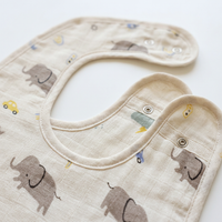 100% Organic Muslin Baby Bibs - Pack of 4 - Assorted