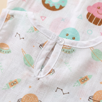 100% Organic Muslin Cotton Frock For Baby Girl | 0-3 Months | Combo Pack of 3