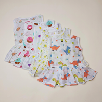 100% Organic Muslin Cotton Frock For Baby Girl | 3-6 Months | Combo Pack of 5
