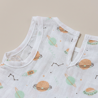 100% Organic Muslin Cotton Frock For Baby Girl | 6-12 Months | Combo Pack of 3
