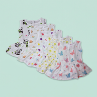 100% Organic Muslin Cotton Frock For Baby Girl | 6-12 Months | Combo Pack of 5