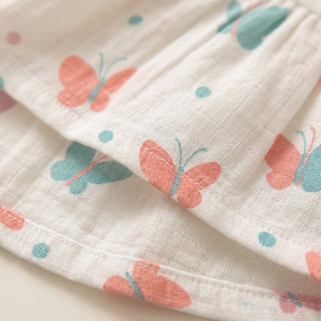 100% Organic Muslin Cotton Frock For Baby Girl | 6-12 Months | Combo Pack of 5