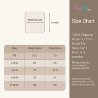 100% Organic Muslin Cotton Frock For Baby Girl | Bird | 0-3 months