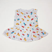 100% Organic Muslin Cotton Frock For Baby Girl | 3-6 Months | Combo Pack of 3