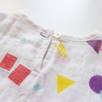 100% Organic Muslin Cotton Frock For Baby Girl | Geometry
