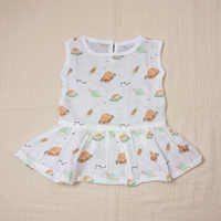 100% Organic Muslin Cotton Frock For Baby Girl | 3-6 Months | Combo Pack of 5