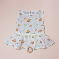 100% Organic Muslin Cotton Frock For Baby Girl | Space
