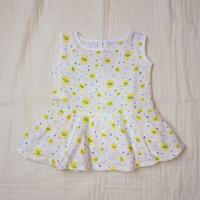 100% Organic Muslin Cotton Frock For Baby Girl | 3-6 Months | Combo Pack of 5