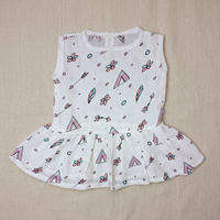 100% Organic Muslin Cotton Frock For Baby Girl | 3-6 Months | Combo Pack of 3