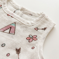 100% Organic Muslin Cotton Frock For Baby Girl | Tent | 0-3 monhts