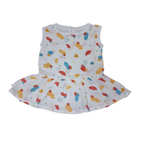 100% Organic Muslin Cotton Frock For Baby Girl | 0-3 Months | Combo Pack of 5