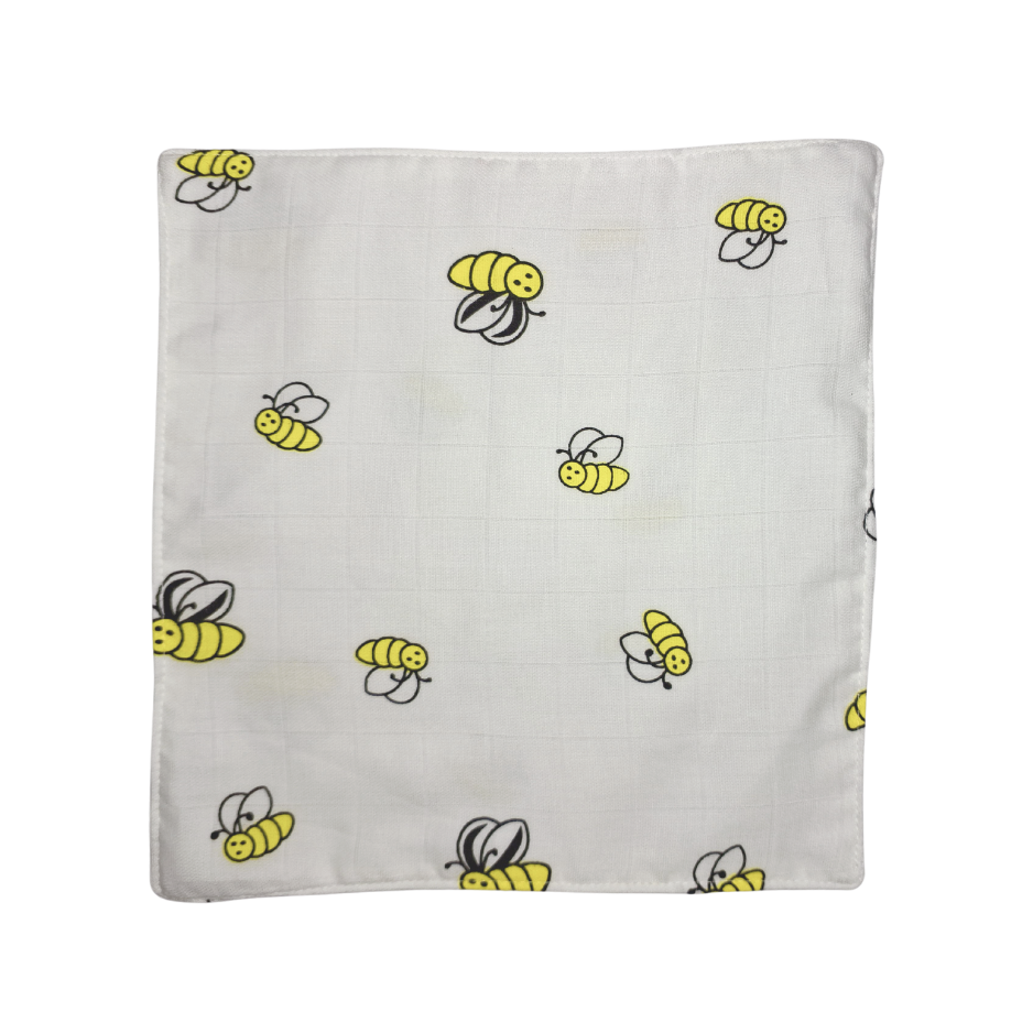 100% Muslin Baby Wipe Clothes - Pack of 3 - Assorted