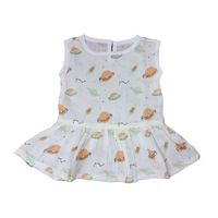 100% Organic Muslin Cotton Frock For Baby Girl | 0-3 Months | Combo Pack of 5