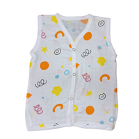 Jabla Sleeveless Button - Organic Cotton Muslin | For Boys & Girls