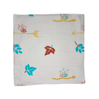 100% Muslin Baby Wipe Clothes - Pack of 5 - Assorted