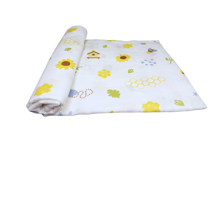 Organic Muslin Cotton Swaddles | Assorted | Pack of 5