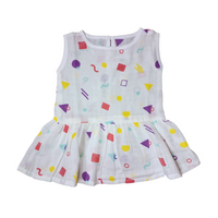 100% Organic Muslin Cotton Frock For Baby Girl | 6-12 Months | Combo Pack of 3