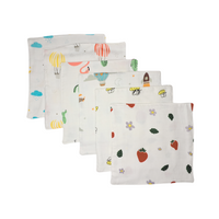 100% Muslin Baby Wipe Clothes - Pack of 6 - Assorted