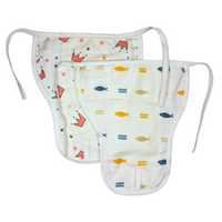 Muslin Nappy- 100% Organic Cotton - Assorted (Pack Of 2)