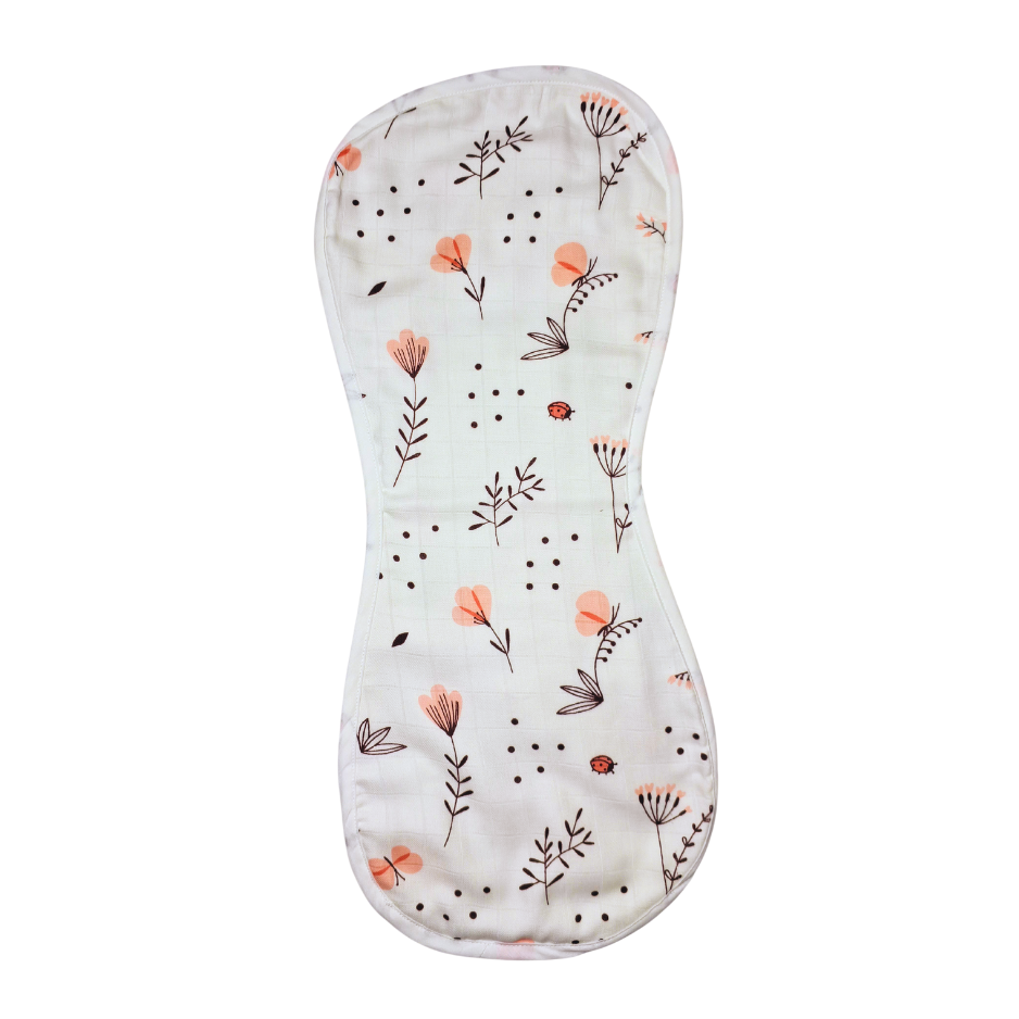 Organic Muslin Burp cloth - Flowers