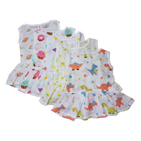 100% Organic Muslin Cotton Frock For Baby Girl | 3-6 Months | Combo Pack of 5