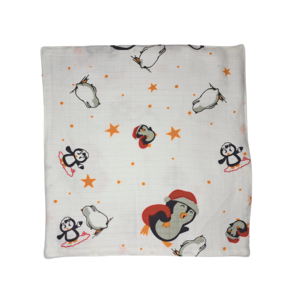 100% Muslin Baby Wipe Clothes - Pack of 4 - Assorted