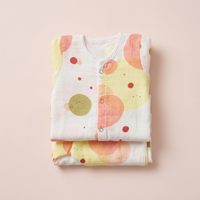 Baby Night Suit Jabla & Pants / Pyjama Set - 100% Organic Muslin Cotton - Circle Pattern