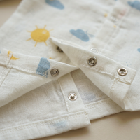 Baby Night Suit Jabla & Pants / Pyjama Set - 100% Organic Muslin Cotton - Sun and Cloud