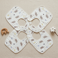 100% Organic Muslin Baby Bib - Elephant