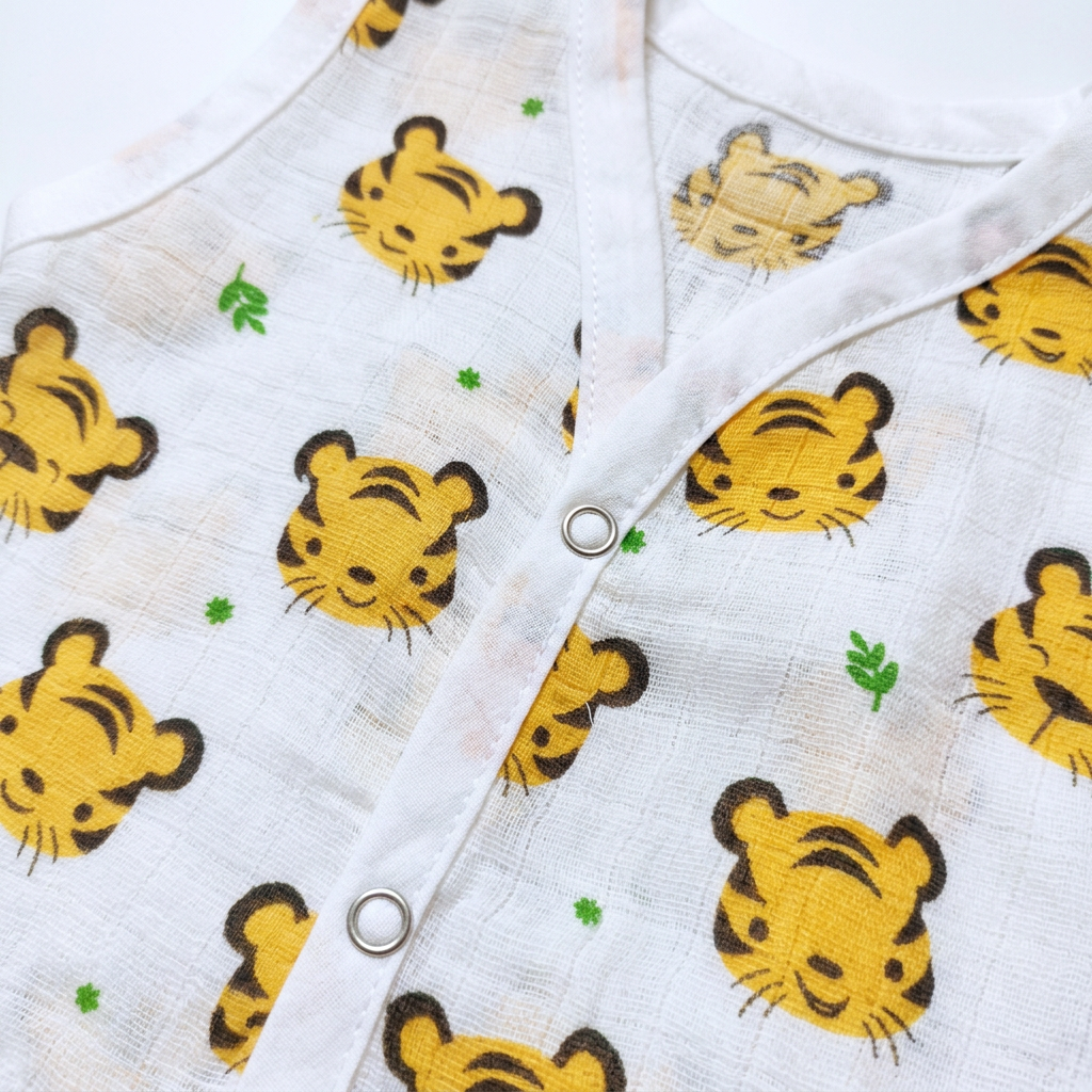 Jabla Sleeveless Button - Organic Cotton Muslin | For Boys & Girls