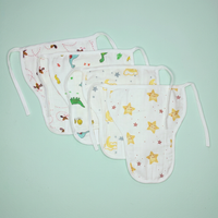 Muslin Nappy- 100% Organic Cotton - Assorted (Pack Of 4)