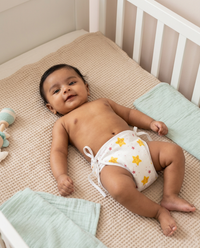 Muslin Nappy- 100% Organic Cotton - Assorted (Pack Of 8)