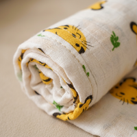 Organic Muslin Cotton Swaddle | Tiger
