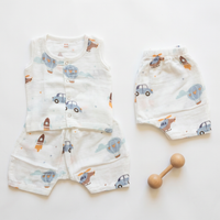 Jabla Co Ord Set - Jabla Shorts - 100% Organic Muslin Cotton - Balloon Parachute