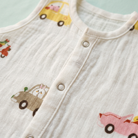 Jabla Co Ord Set - Jabla Shorts - 100% Organic Muslin Cotton - Cars