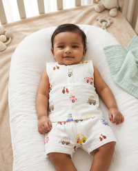 Organic Cotton Muslin Jabla Button | For Boys & Girls | Combo Pack of 3 | Assorted