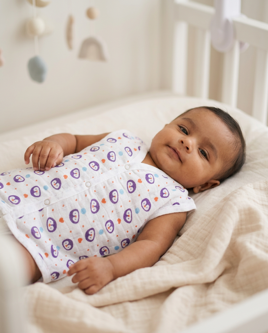 Organic Cotton Muslin Jabla Button | For Boys & Girls | Combo Pack of 3 | Assorted