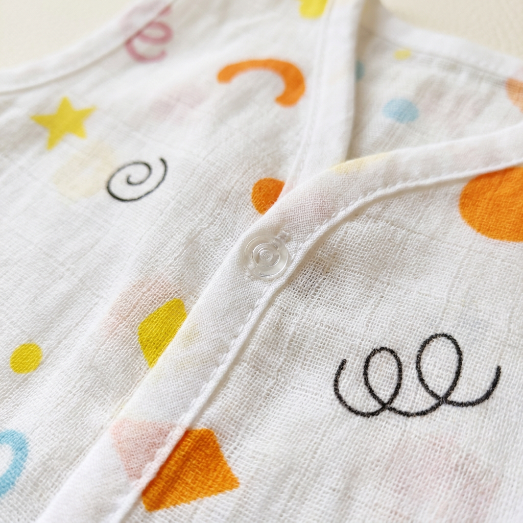 Jabla Sleeveless Button - Organic Cotton Muslin | For Boys & Girls