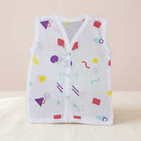 Jabla Sleeveless Button - Organic Cotton Muslin | For Boys & Girls