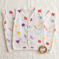 Organic Cotton Muslin Jabla Button | For Boys & Girls | Combo Pack of 3 | Assorted