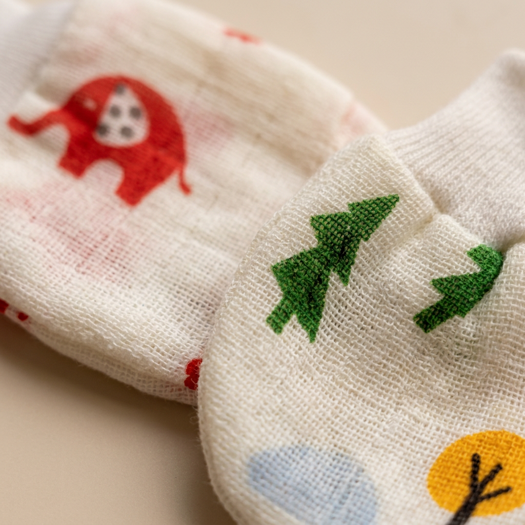 Muslin Mittens and booties | New Born | Combo of 2 pairs